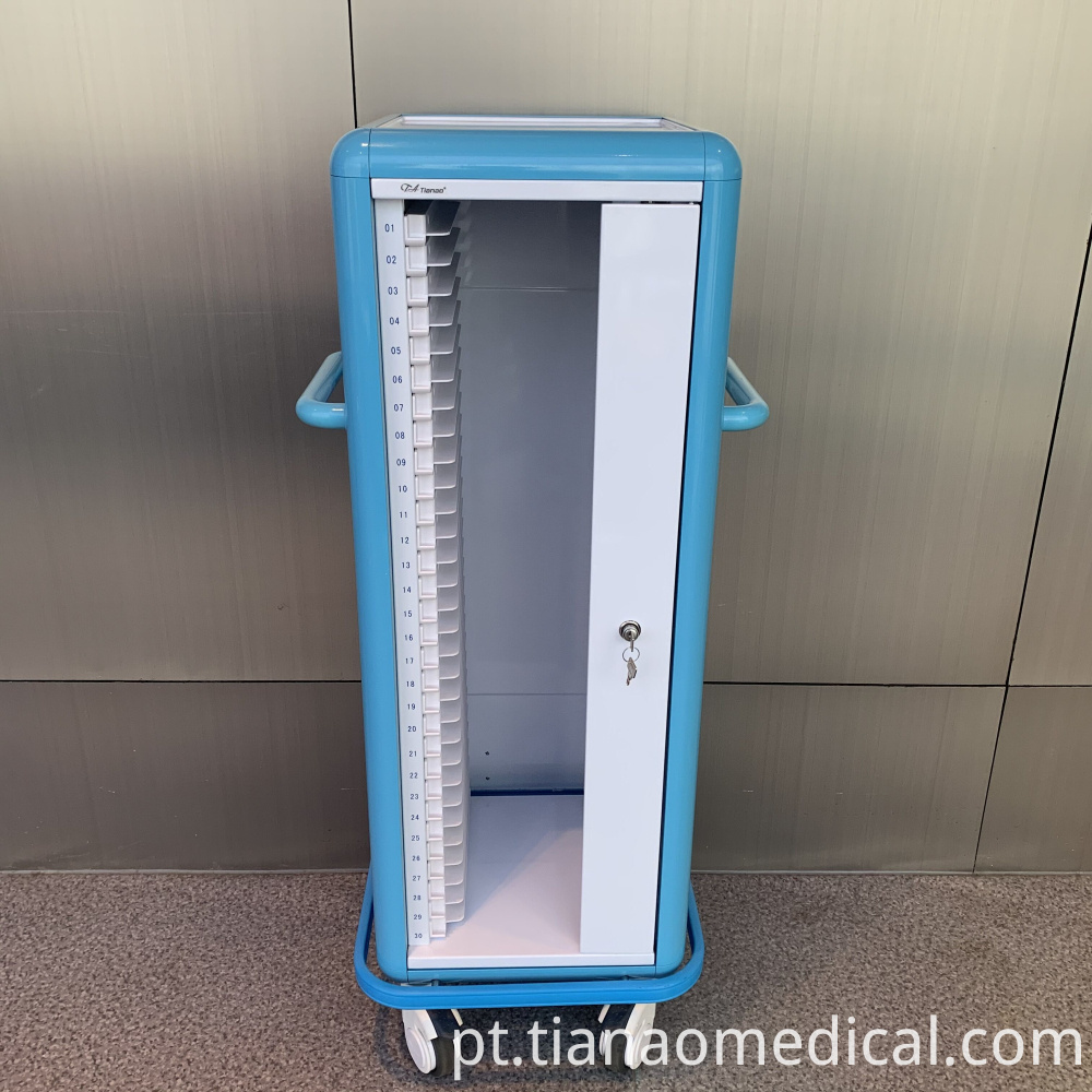 Trole do registro médico da liga de alumínio do hospital Hospital Aluminum Alloy Medical Record Trolley